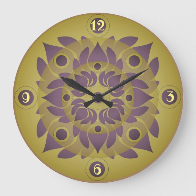 Horloge murale Acrylique Lotus (Recto)