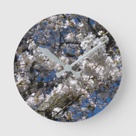 Horloge murale acrylique moyenne en fleur de ceris