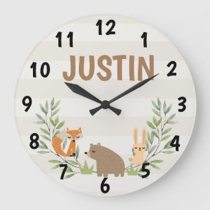 Horloge murale acrylique personnalisée pour enfant