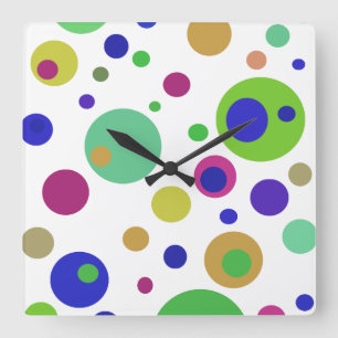 Horloge murale acrylique pois