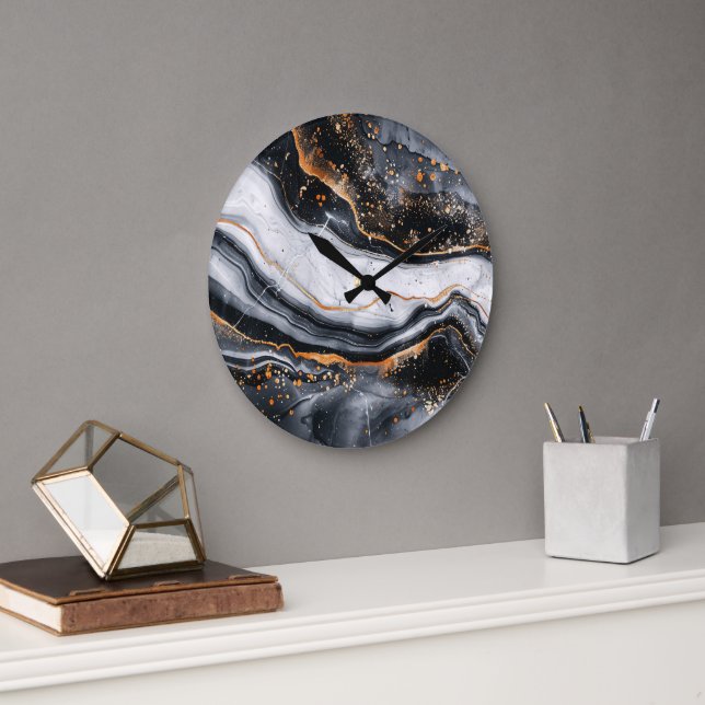 Horloge murale acrylique ronde de 10,75 po, en mar (Bureau)