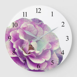 Horloge murale acrylique rose