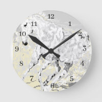 Horloge murale acrylique, Stallion blanc sauvage C
