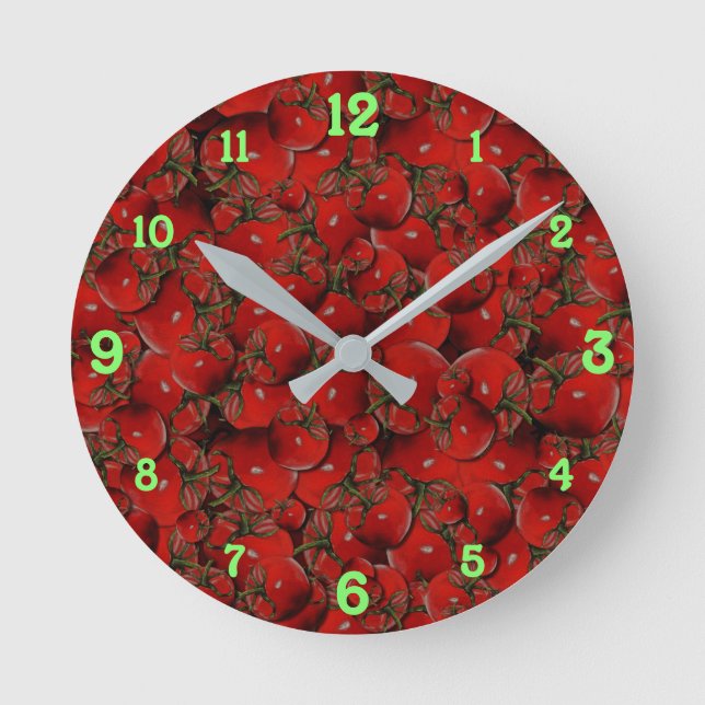 Horloge murale acrylique tomates (Recto)