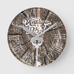 Horloge murale acrylique Vintage 1984