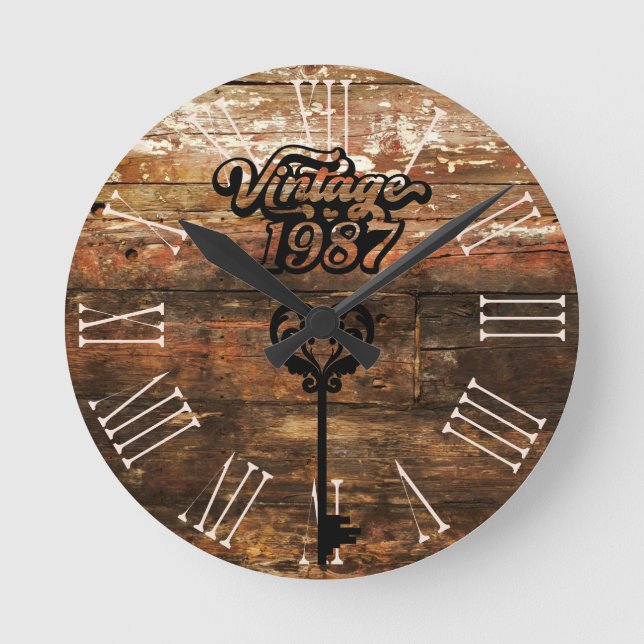 Horloge murale acrylique Vintage 1987 (Recto)