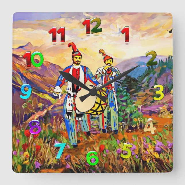 Horloge murale acrylique Zourna Dawola (Recto)