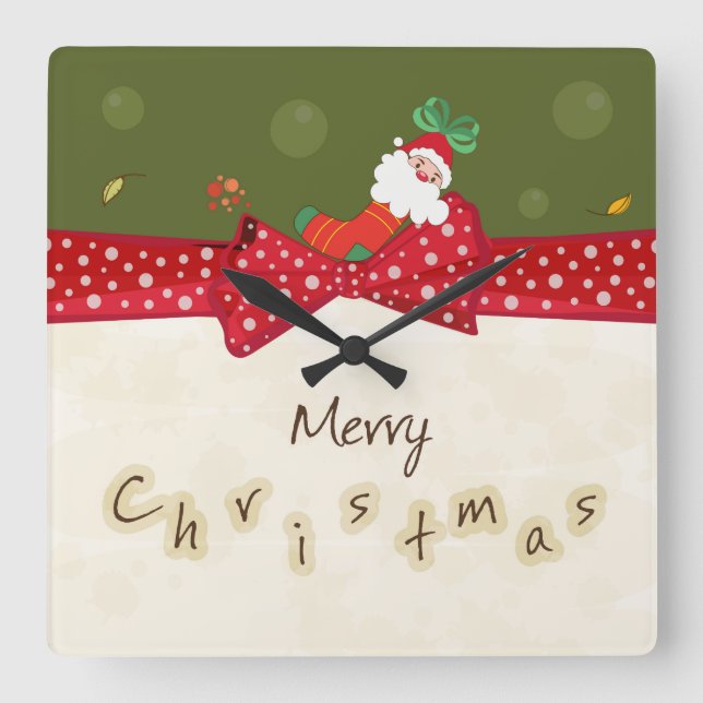 Horloge murale adorable de Noël (Recto)