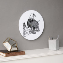 Horloge murale aigle américain vintage – Illustr o