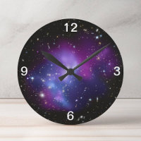 Horloge murale amas de galaxies violettes