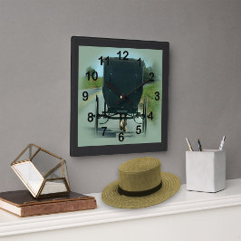 Horloge murale Amish Buggy