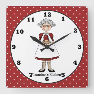 Horloge murale amusante de la cuisine de grand-mè