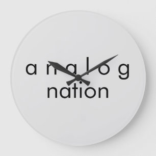 Horloge murale Analog Nation Audio Gray Quartz