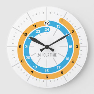 Horloge murale analogique 24 heures