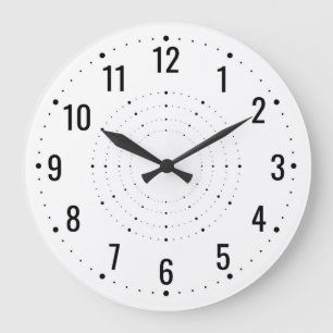 Horloge murale analogique blanche avec chiffres et