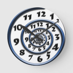 Horloge murale analogue psychédélique en spirale