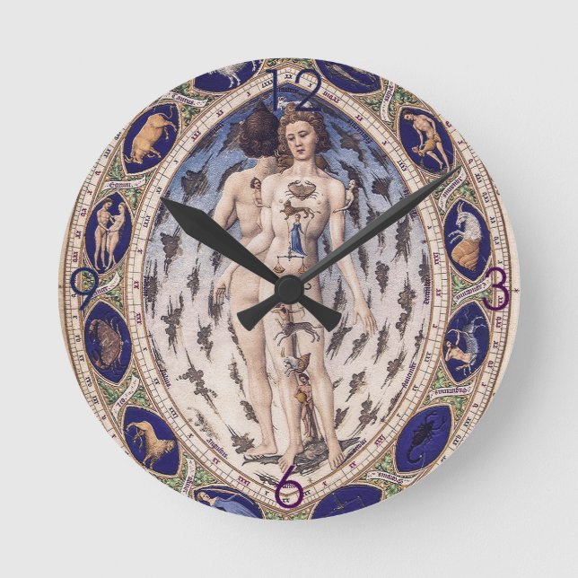 Horloge murale anatomique Zodiac Man (Recto)