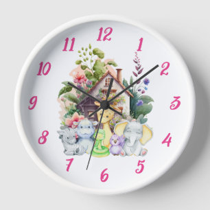 Horloge murale animaux mignons Cadeau mignon pou