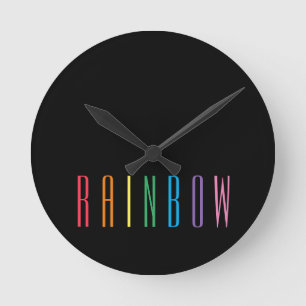 Horloge murale arrondie EN BOÎTE DE PLUIE / Noir