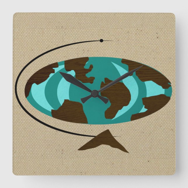 Horloge murale Art moderne du milieu du siècle (Recto)