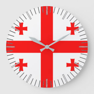 Horloge murale avec Drapeau de Géorgie