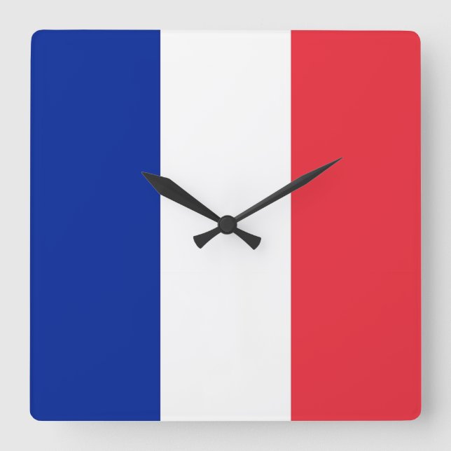 Horloge murale avec drapeau de la France (Recto)