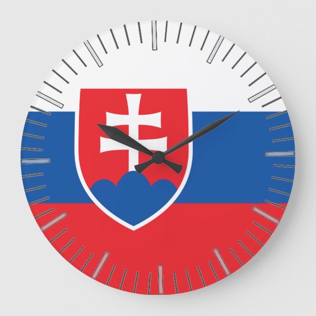 Horloge murale avec drapeau de la Slovaquie (Recto)