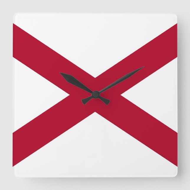 Horloge murale avec Drapeau de l'Alabama, USA (Recto)