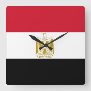Horloge murale avec drapeau de l'Égypte