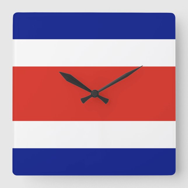 Horloge murale avec drapeau du Costa Rica (Recto)