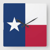Horloge murale avec Drapeau du Texas, USA