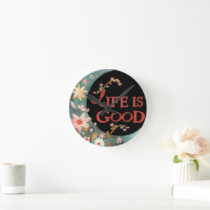 Horloge murale avec la vie est un bon texte.