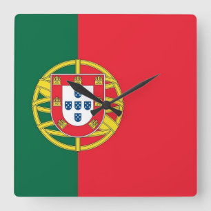 Horloge murale avec le drapeau du Portugal