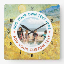 Horloge murale avec photo et texte personnalisés –