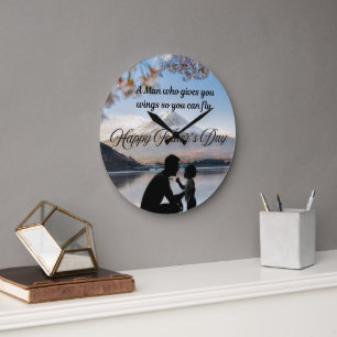 Horloge murale avec thème de Fête des pères