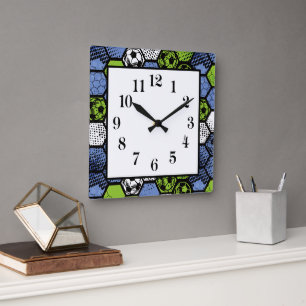 Horloge murale balle de football