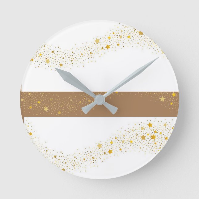 Horloge murale blanche et beige. (Recto)
