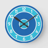 horloge murale bleue