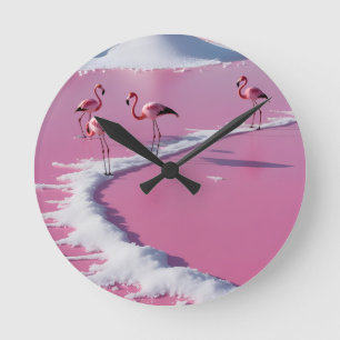 Horloge murale bonaire salés plats roses