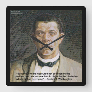 Horloge murale Booker T Washington & citation de r