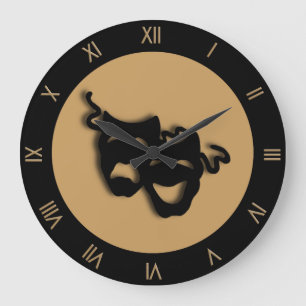 Horloge murale Brown de théâtre de Tan de coméd