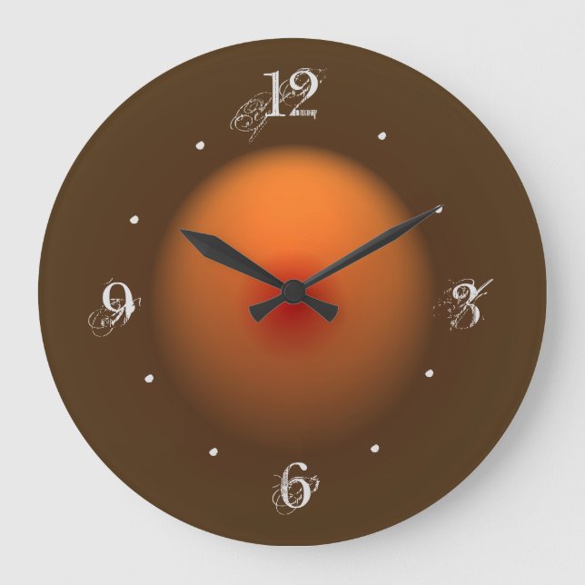 Horloge murale Brown/orange brûlée (Recto)