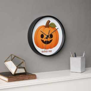 Horloge murale, cadre en bois naturel rond de 10"