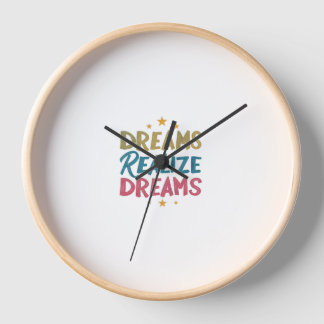 Horloge murale, Cadre en bois naturel rond de 10 p