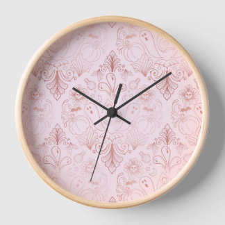 Horloge murale, cadre en bois naturel rond de 25,4