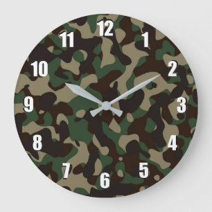 Horloge murale Camouflée