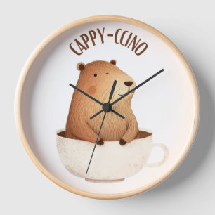 Horloge murale Capybara, Cadeau Capybara, Cappycci
