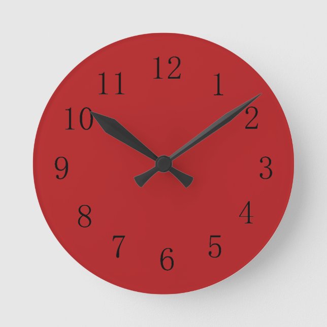 Horloge murale Carnelienne Rouge (Recto)