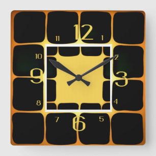 Horloge murale carré d'art moderne