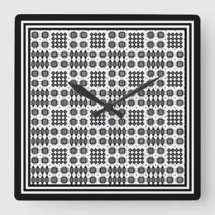 Horloge murale carré : Tapisserie galloise Motif :